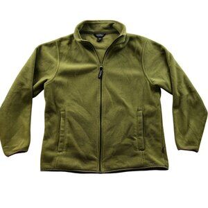 Woolrich Women's Jackets Small Fleece Full Zip Stand Collar Outdoors Cozy Green